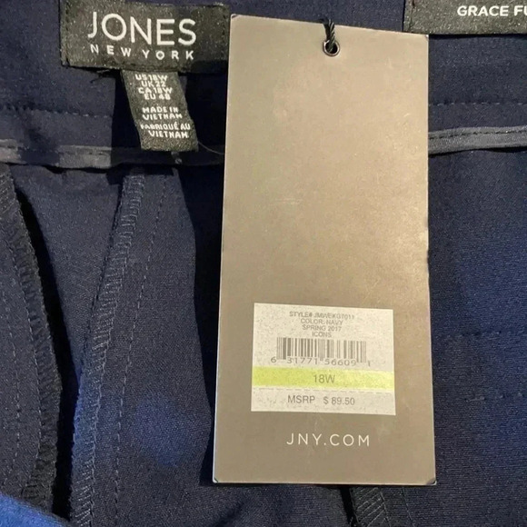 Jones New York Navy Grace pants sz 18W - Picture 5 of 5